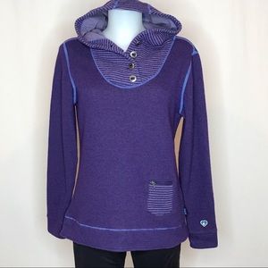 Kuhl Ana Chianti Fleece Wool Blend Hoodie Amethyst